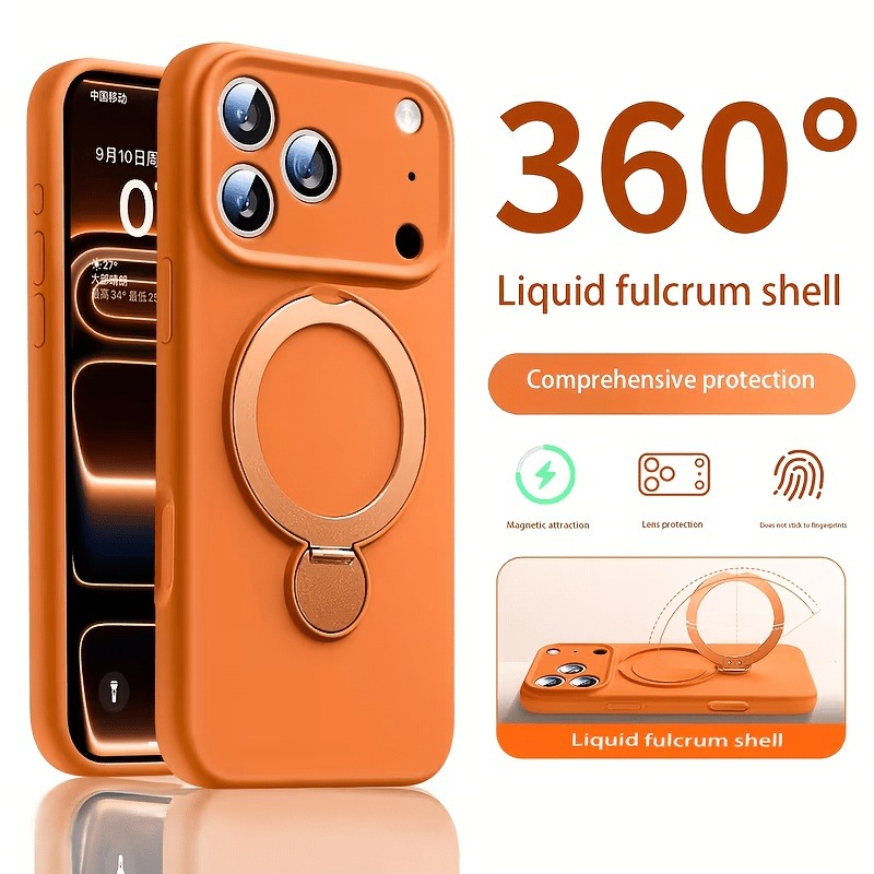 Liquid Silicone Magnetic Phone Case - 아이폰 17, 에어, 15, 14, 13,