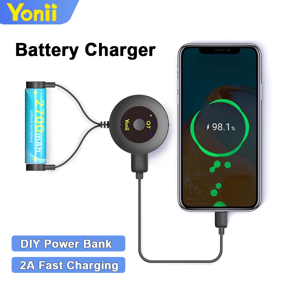 Power Banks - Yonii 리튬이온 배터리 충전기 18650/20700/21700/26650 3.6V/3.7V